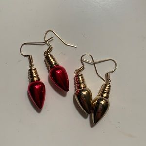 Christmas light earrings